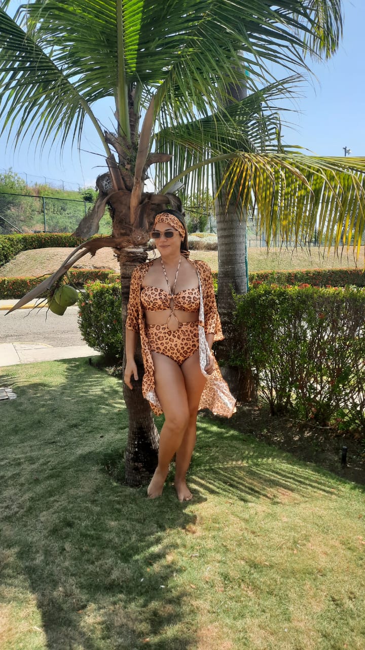 Brown Leopard Trikini